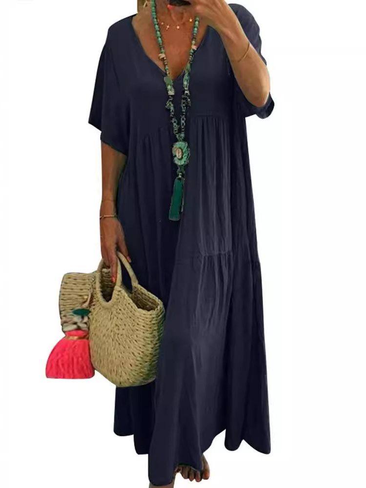 Linnea | Soft Ruffle V-Neck Women Maxi Dress