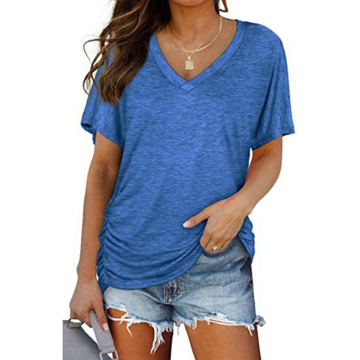 Eily| Women Classic V-Neck Loose Fit Shirt