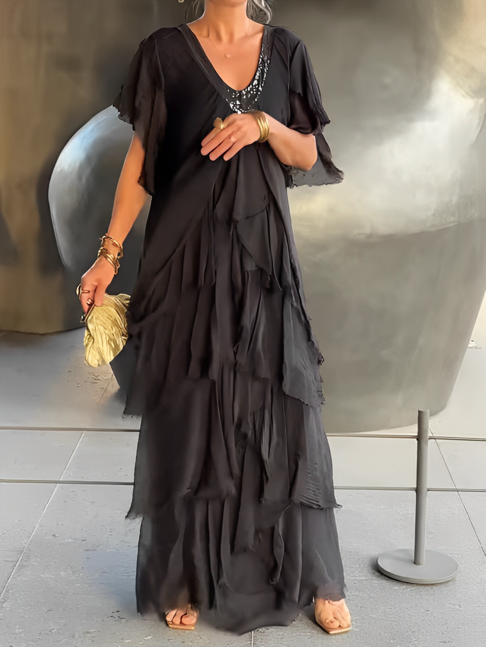 Lynette | Elegant Flowing Long Dress