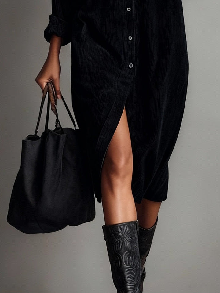 Celeste | Relaxed Corduroy Midi Dress