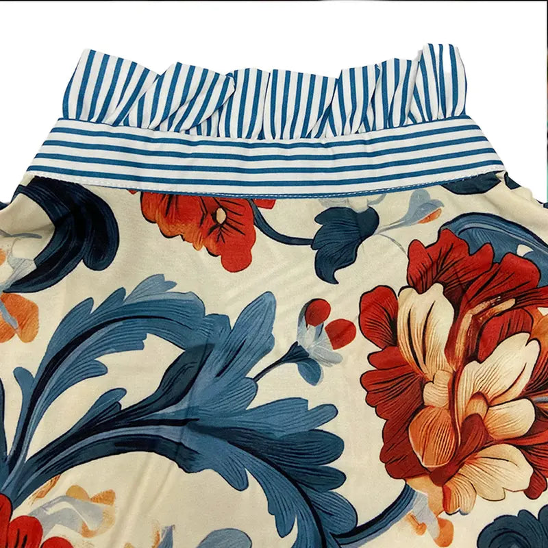 Serenity| Women Classy Vintage Floral Printed Blouse