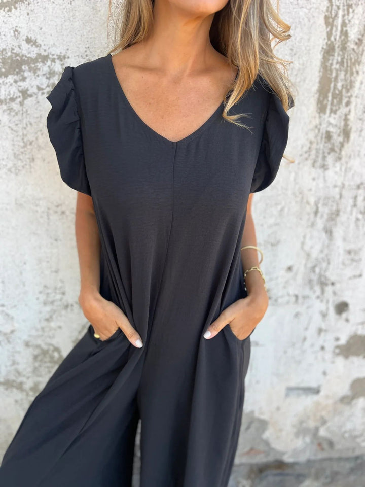 Cassandra | Trendy V-Neck Women Jumpsuit