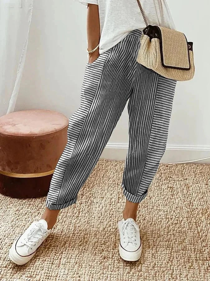 Gabriella | Striped Casual Trousers