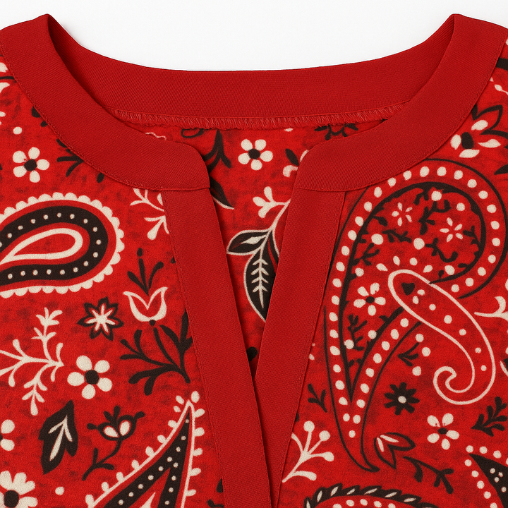 ADELAIDE | Vintage Mixed Motif Retro Blouse