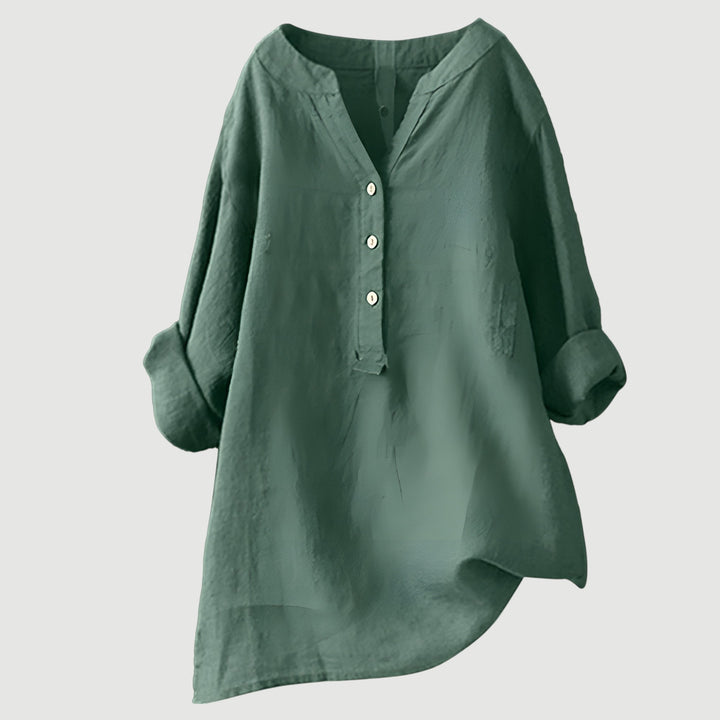 Harriet | Relaxed Button Linen Blouse