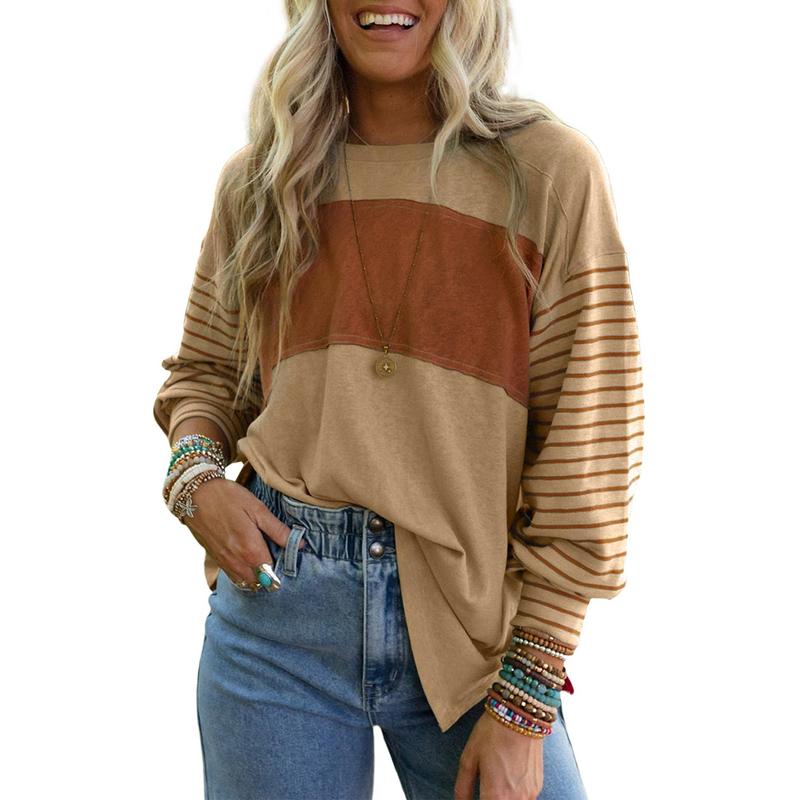 PERPETUA | Casual Long-Sleeve Oversized Crew Neck Top