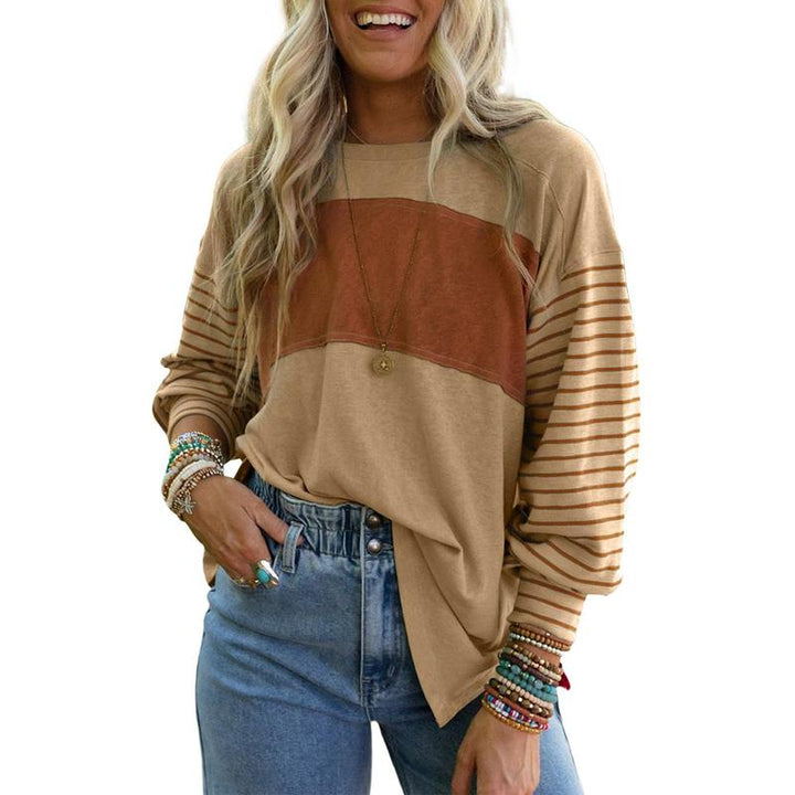 PERPETUA | Casual Long-Sleeve Oversized Crew Neck Top