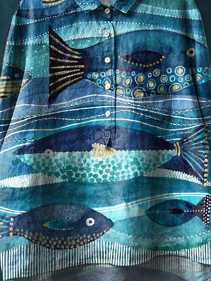 Jacky | Women Ocean Art Shirt