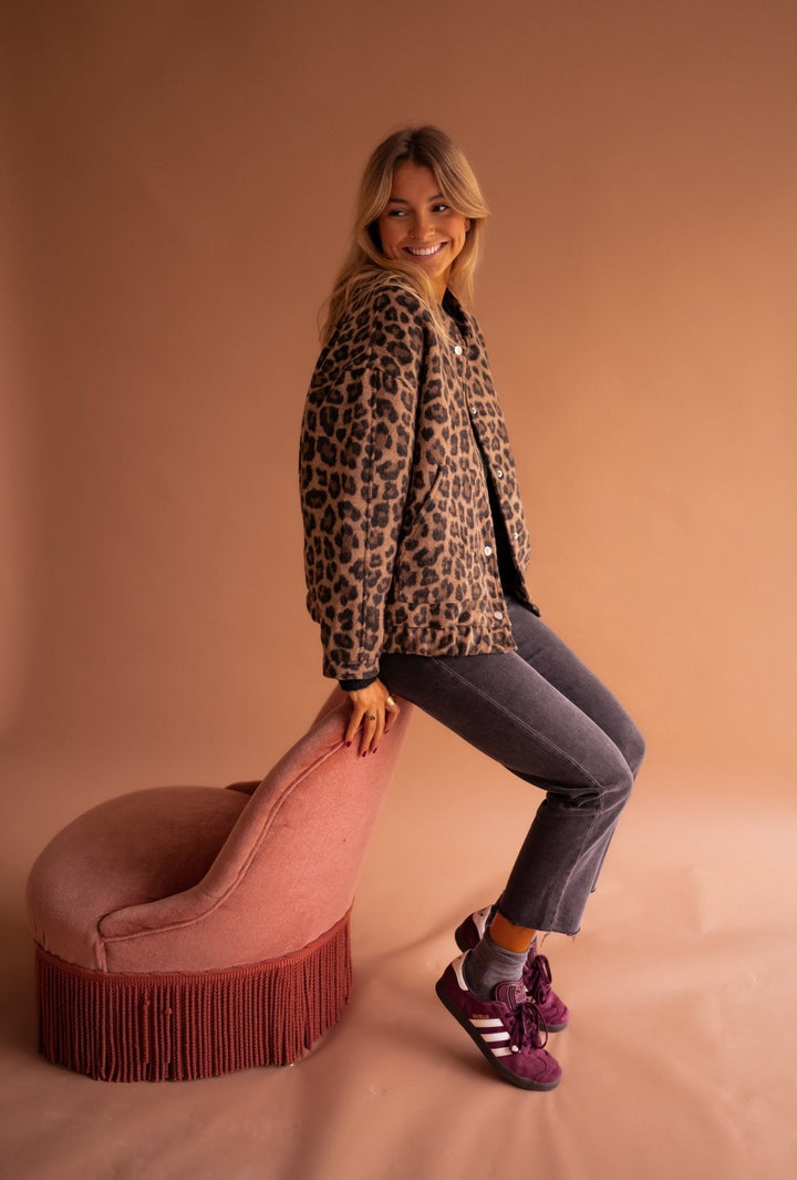 Harper | Trendy Women's Jacket with Leopard Print