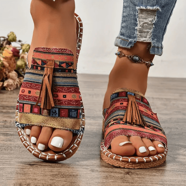Mireille | Orthopedic Women's Sandals with Bohemian Print