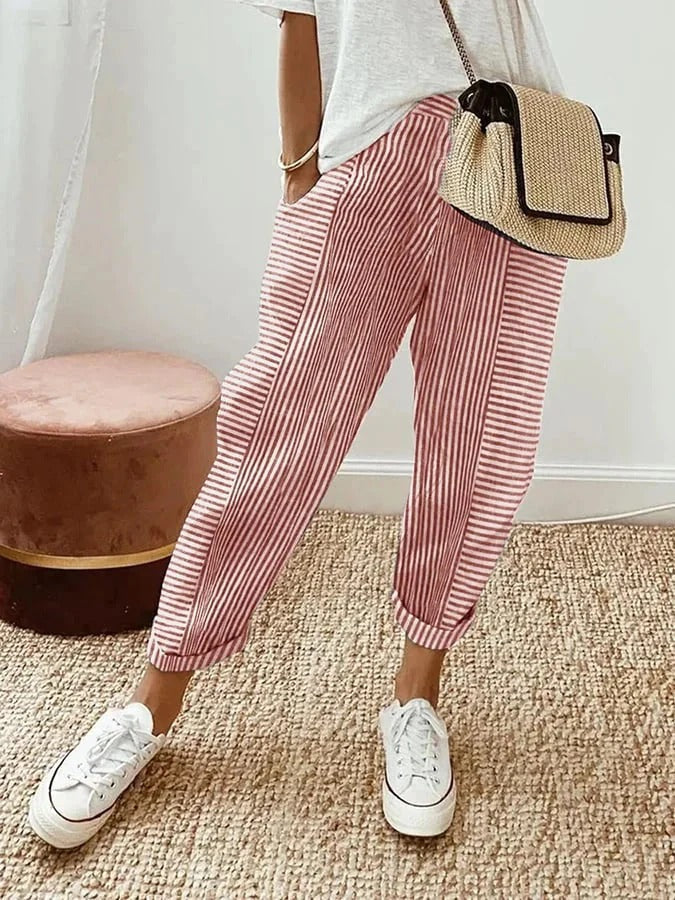 Gabriella | Striped Casual Trousers