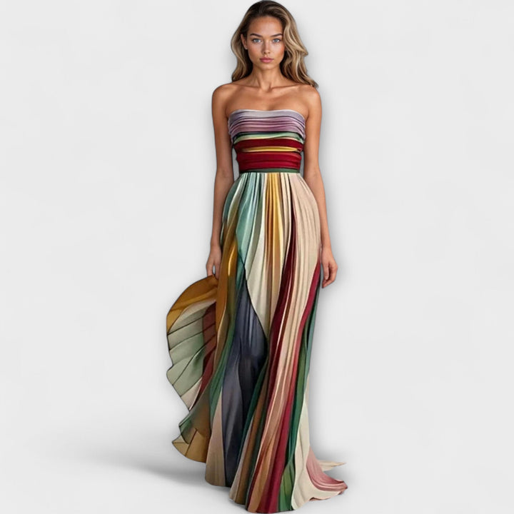 Marigold | Bold & Flowing Women Strapless Dress