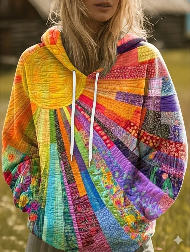 Hazel | Bohemian Patchwork Hoodie