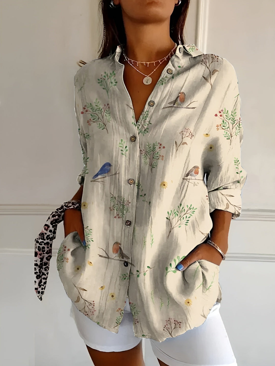 Melodie | Women Elegant Floral Button Shirt