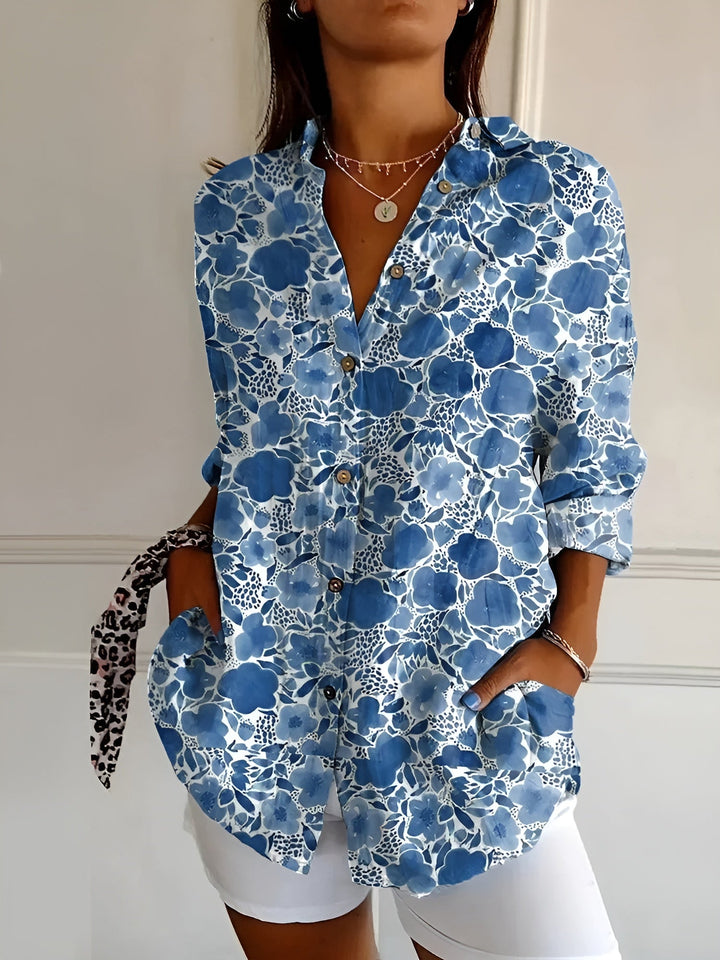Melodie | Women Elegant Floral Button Shirt