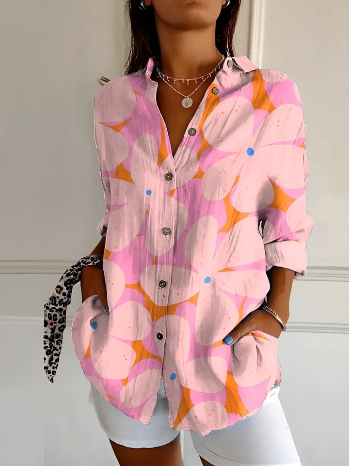 Melodie | Women Elegant Floral Button Shirt