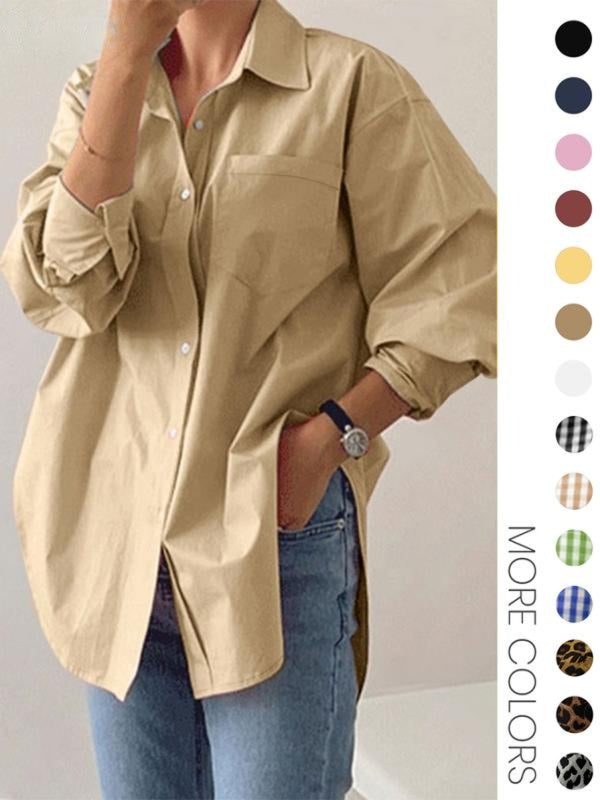 Caroline | Casual Long Sleeve Collared Top